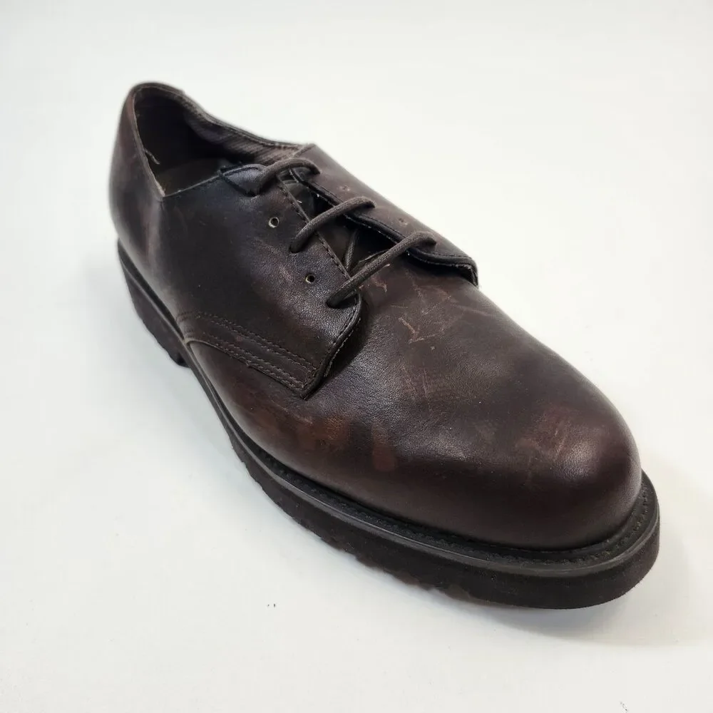 Bass Weejuns Derby Shoes Mens 10M Waterproof Leather Plain Toe Comfort Oxford